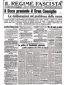 Le deliberazioni del Duce sul problema della razza