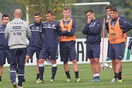 L'allenamento dell'Italia Under 21 al Centro Arvedi