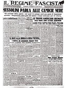 Mussolini parla alle camicie nere