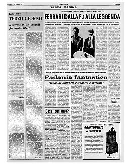''Ferrari lui'', il libro del giornalista cremonese Gino Rancati sul grande Enzo Ferrari. Prefazione di Enzo Biagi
