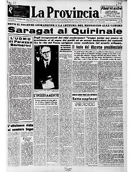  Giuseppe Saragat presta giuramento come quinto Presidente della Repubblica Italiana