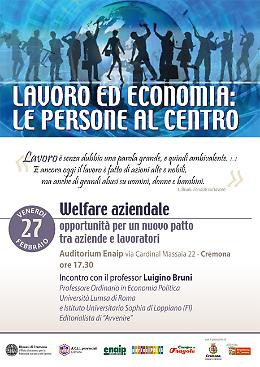 Cremona. Convegno sul lavoro con con l'economista Luigino Bruni 