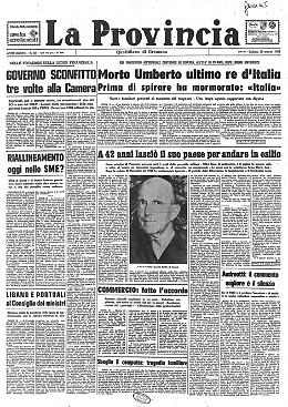 È morto in esilio Umberto di Savoia, l'ultimo re d'Italia