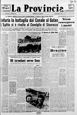 Conflitto Egitto-Israle: infuria la battaglia del Golan - Caso Watergate: Nixon consegna le registrazioni