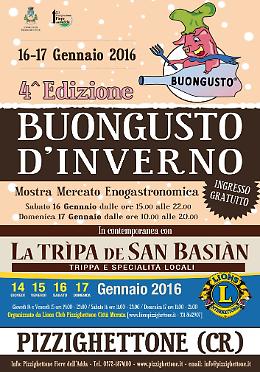 Pizzighettone. 4^ edizione di 'BuonGusto d'Inverno' 16 e 17 gennaio