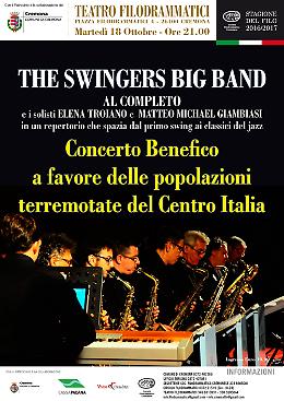 Teatro Filodrammatici -  The Swingers Big Band
per i terremotati del Centro Italia