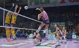 La Pomì schianta 3-1 l'Imoco (25-20; 25-23; 17-25; 30-28)