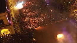 Bologna, la festa di Capodanno vista dal drone