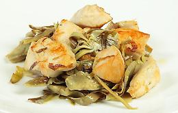 LA RICETTA
Pollo ai carciofi