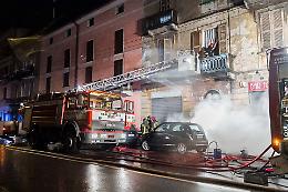 L'incendio nella palazzina di via Ghisleri