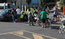 Scontro moto-auto, ricoverato 46enne del paese