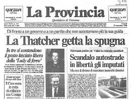 La Thatcher getta la spugna