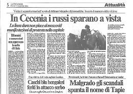 In Cecenia i russi sparano a vista