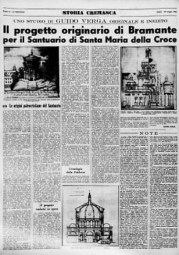 Il progetto originario di Bramante per il Santuario di Santa Maria della Croce