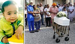 «Ciao, dolce Punit». Commosso saluto al bimbo di 17 mesi