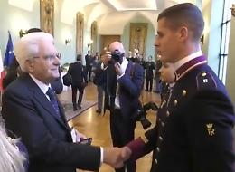 Mattarella premia Duranti, cadetto da dieci e lode al Quirinale