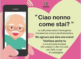 Il Comune lancia la campagna «Ciao nonno come stai?» 