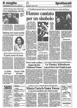 Hanno cantato per un simbolo