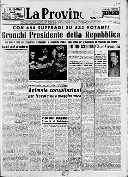 Gronchi Presidente della Repubblica