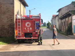 Incendio di rotoballe a Ronca de' Golferami