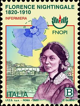 Un francobollo dedicato a Florence Nightingale e a tutti gli infermieri