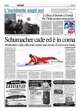 Schumacher cade ed è in coma