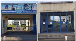 Piscina Bellini senza insegna: «Per risparmiare sulla tassa»