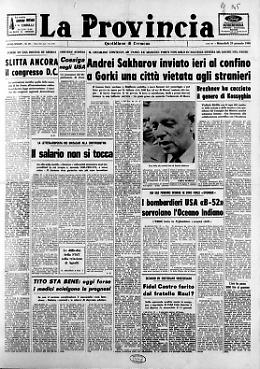Andrei Sakharov inviato ieri al confino a Gorki una città vietata agli stranieri