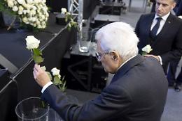 Mattarella alla cerimonia in memoria delle vittime dell'incendio di Crans-Montana