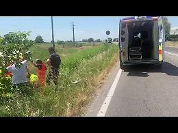 VIDEO L'incidente tra auto e moto a San Nazzaro