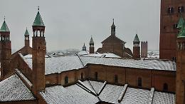 Neve in provincia di Cremona, città e campagne imbiancate