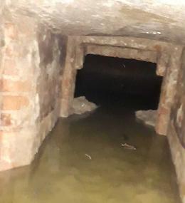 Un  piccolo «lago» sotto il municipio