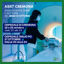 Mammografie di sera, gli appuntamenti di ottobre
