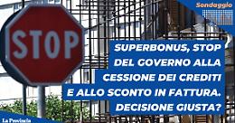 Superbonus 110%, stop alla cessione dei crediti. Sei d'accordo?