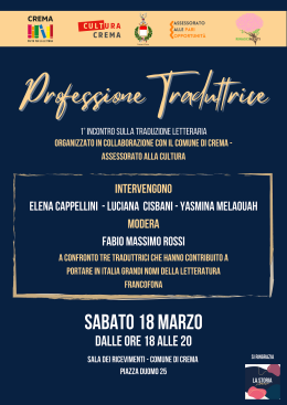 Primo incontro sulla traduzione letteraria