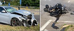 Scontro auto-moto, centauro 31enne ricoverato in gravi condizioni