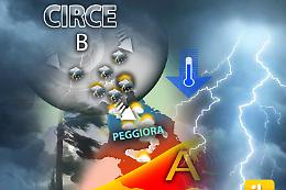 E' allerta meteo dal Nord al Sud, tre giorni di maltempo