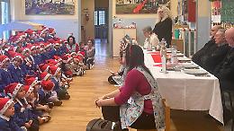 Festa ed emozioni alla rsa e all'asilo con il vescovo di Fidenza 