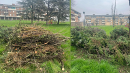 "I giardini di piazza di Rauso discarica di ramaglie"