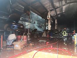 Incendio nell'officina di Bianchessi sulla Castelleonese