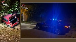 Inseguimento a tutta velocità nel Cremasco, auto finisce nel fossato