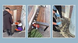 I ragazzi danno l’esempio e ripuliscono la stazione dei bus