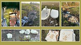 Tra i rifiuti c&rsquo;&egrave; anche mezzo bagno