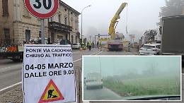 Ponte di via Cadorna chiuso e incidente in tangenziale, mattinata di code e disagi