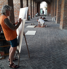 I madonnari animano la Galleria degli Antichi
