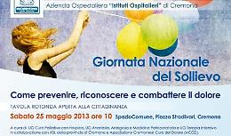 Cremona. Come prevenire, riconoscere e combattere il dolore sabato 25