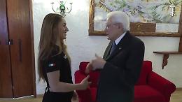 Mattarella saluta Sofia Goggia a Cortina "Complimenti per la medaglia"