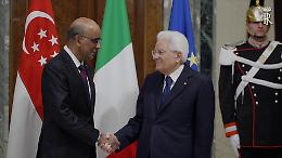 Mattarella ha ricevuto il Presidente di Singapore Tharman Shanmugaratnam