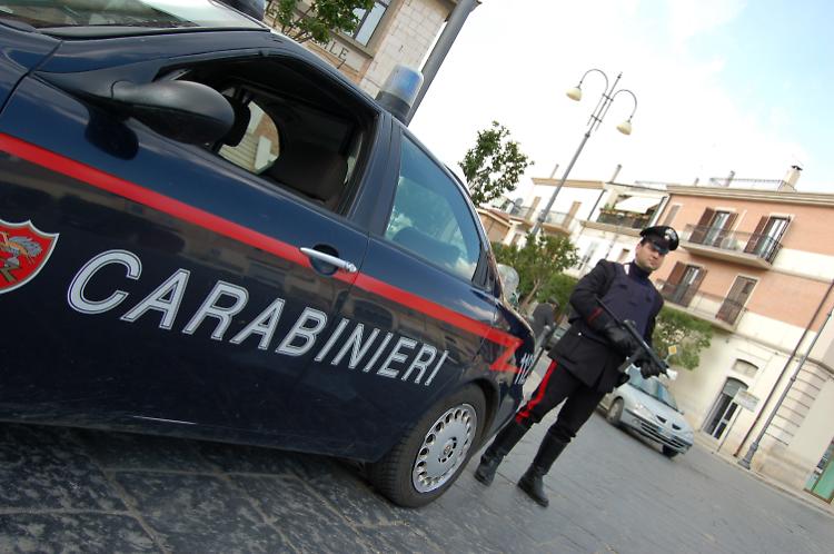 Un posto di blocco dei carabinieri
