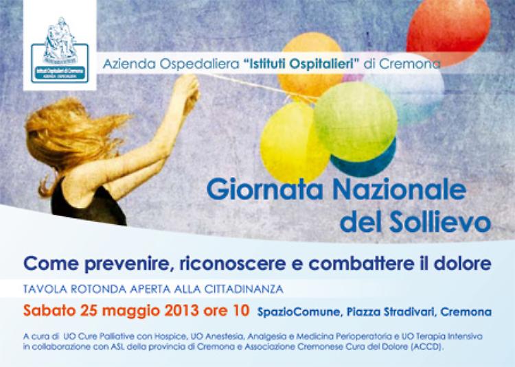 Cremona. Come prevenire, riconoscere e combattere il dolore sabato 25